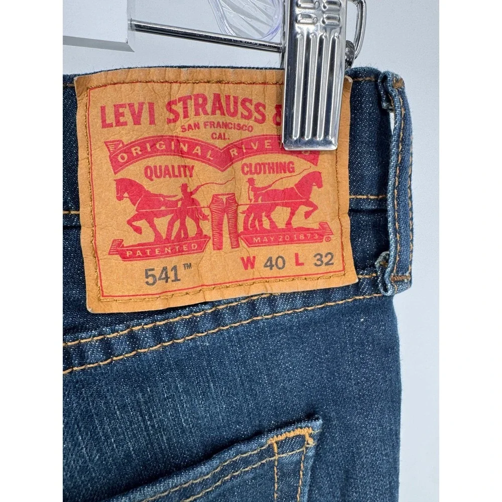 Levi 541 40x32‎ Athletic Fit Dark Wash Denim Jeans Mens